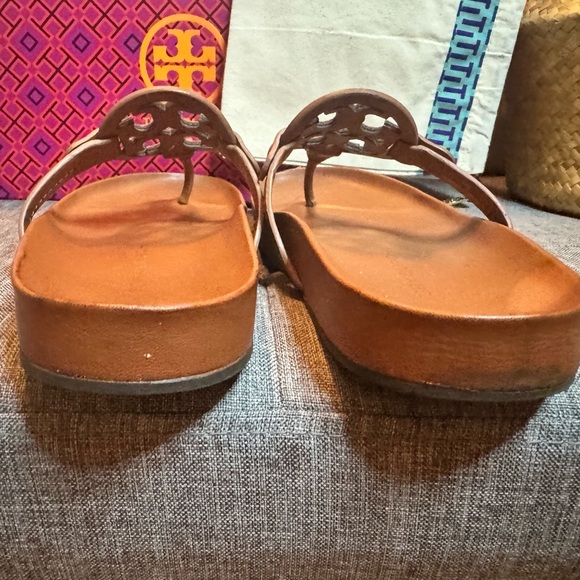 Tory Burch Miller Cloud Calf Leather Aged Camello Size 8.5 - Picture 3 of 7
